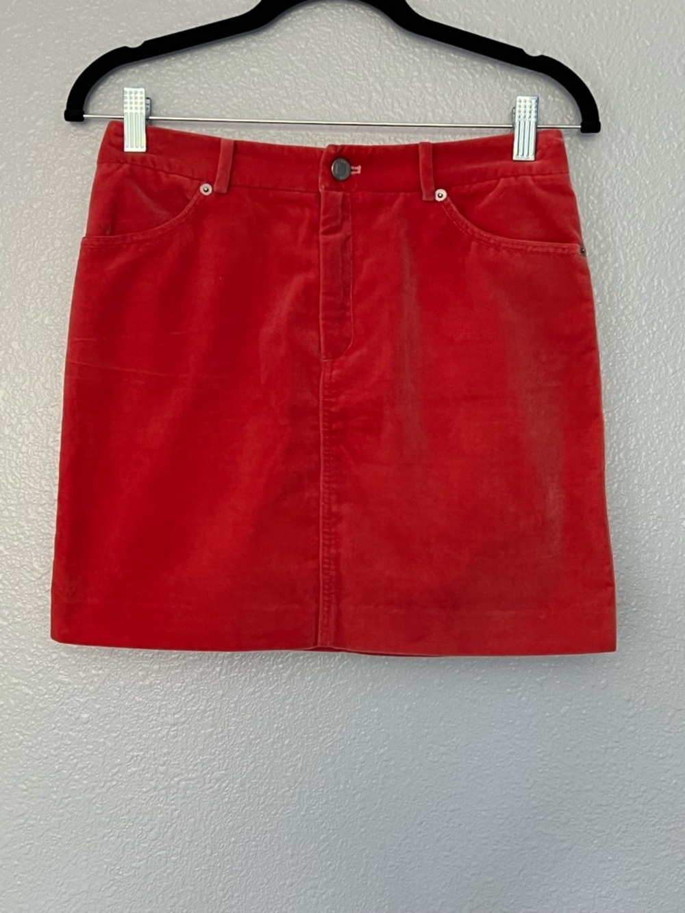 Ralph Lauren Red Corduroy Mini Skirt